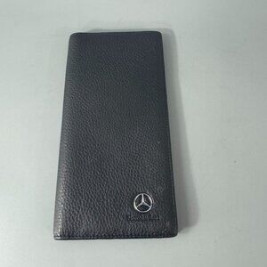 Mercedes Benz Black Leather Long Wallet